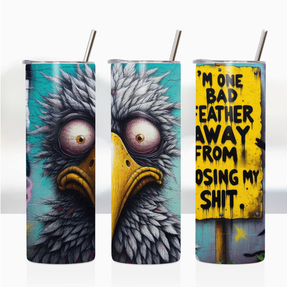 Sublimation Wrap / Print 20oz Tumbler - A2301 Bad Feather