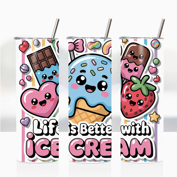 Sublimation Wrap / Print 20oz Tumbler - A2305 Ice Cream
