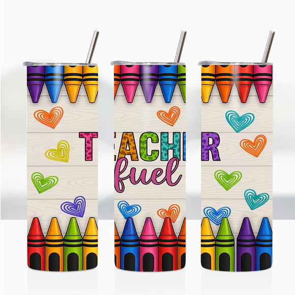 Sublimation Wrap / Print 20oz Tumbler - A2316 Teacher Fuel