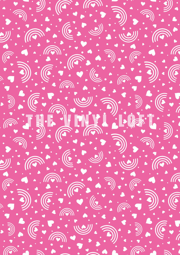Sublimation Pattern A4 Sheet - Pat293 Pink Rainbows – The Vinyl Loft
