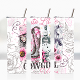 Sublimation Wrap / Print 20oz Tumbler - A1524 Cow Girl Vibes