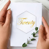 * NEW *Acrylic Place Card- Clear Hexagon