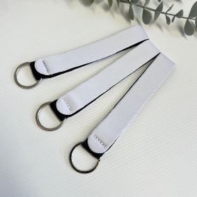 White Wristlet Keychain - White (suitable for HTV and sublimation ...