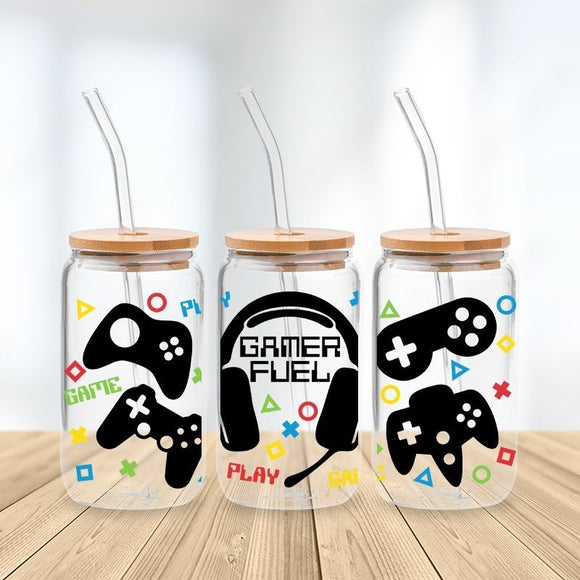 * NEW SIZE * UV DTF Transfer Wrap / Decal - LIB005 Gamer