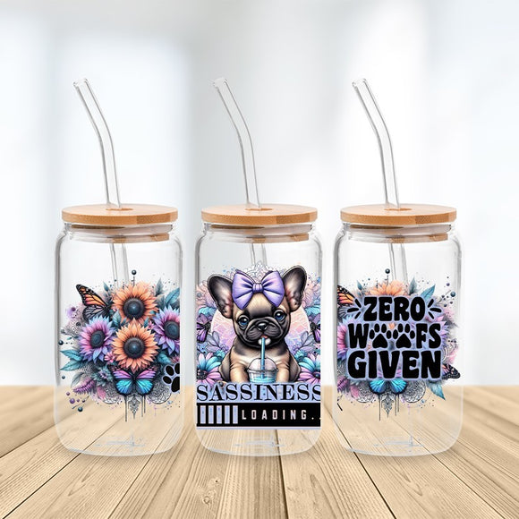 * NEW SIZE * UV DTF Transfer Wrap / Decal - LIB006 Zero Woofs