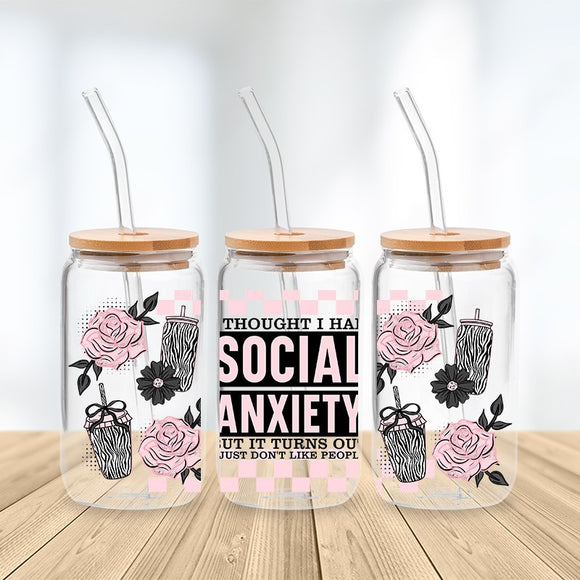 * NEW SIZE * UV DTF Transfer Wrap / Decal - LIB011 Anxiety