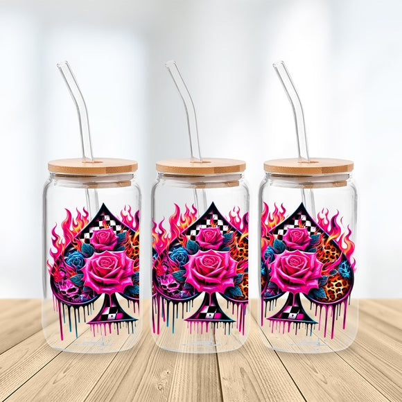 * NEW SIZE * UV DTF Transfer Wrap / Decal - LIB014 Roses