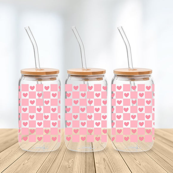 * NEW SIZE * UV DTF Transfer Wrap / Decal - LIB022 Hearts