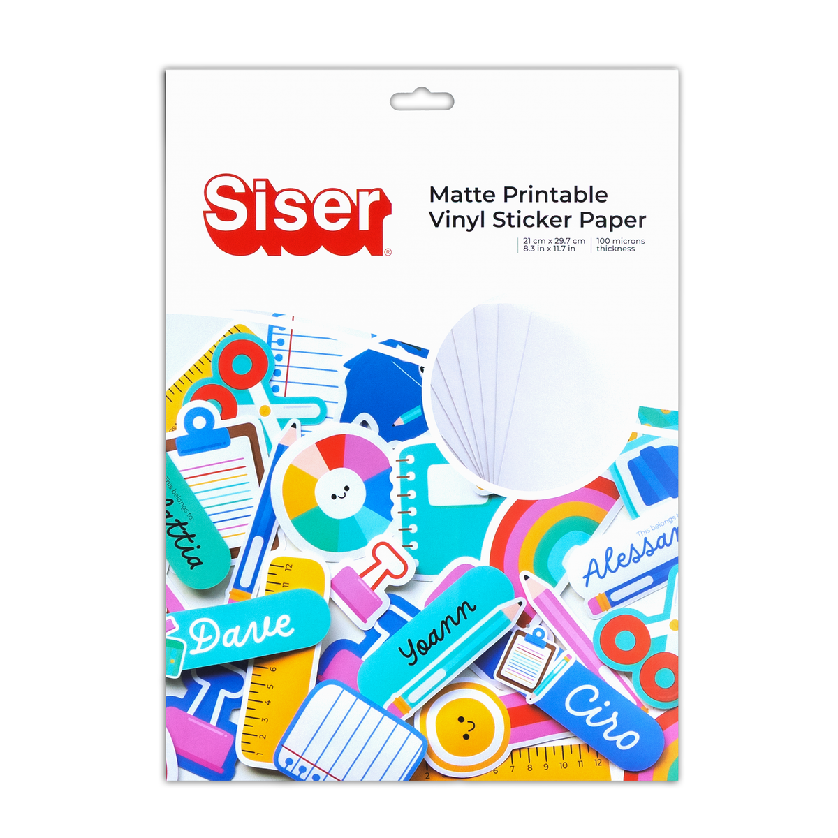 Siser Waterproof Printable - Matte White Vinyl Sticker Paper 50 x A4 S ...