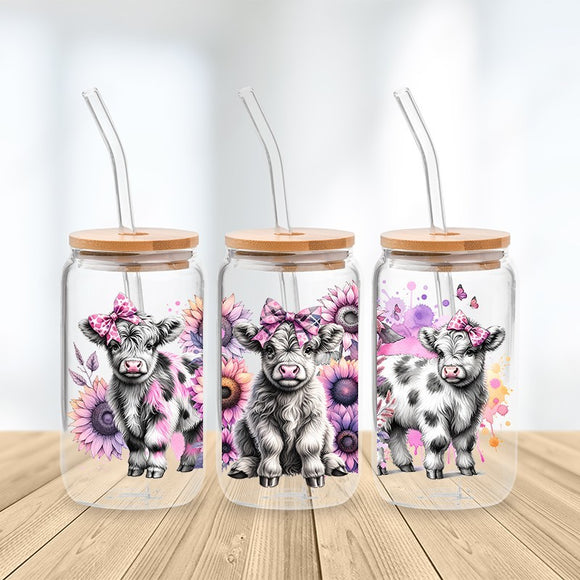 * NEW SIZE * UV DTF Transfer Wrap / Decal - LIB025 Cows