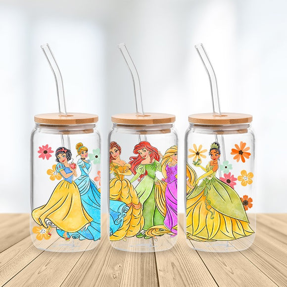 * NEW SIZE * UV DTF Transfer Wrap / Decal - LIB028 Princesses