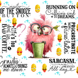 Sublimation Wrap / Print 20oz Tumbler - A1746 Snooze Button