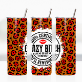 Sublimation Wrap / Print 20oz Tumbler - A1122 Crazy