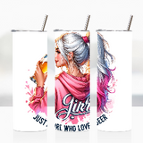 Sublimation Wrap / Print 20oz Tumbler - A1235 Girl Beer