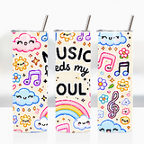 Sublimation Wrap / Print 20oz Tumbler - A1219 Musical Soul