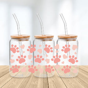 * NEW SIZE * UV DTF Transfer Wrap / Decal - LIB049 Paws