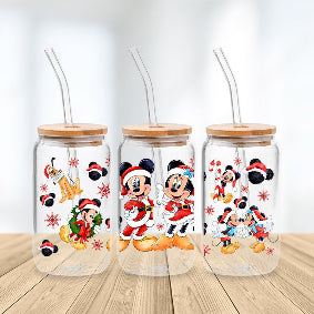 * NEW SIZE * UV DTF Transfer Wrap / Decal - LIB030 Mousey Christmas