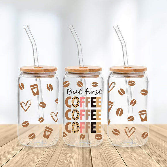 * NEW SIZE * UV DTF Transfer Wrap / Decal - LIB036 Coffee