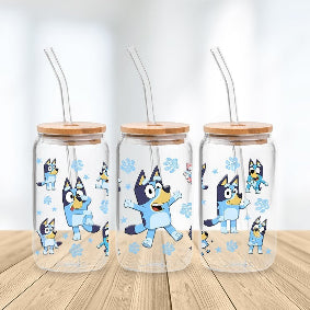 * NEW SIZE * UV DTF Transfer Wrap / Decal - LIB038 Blue