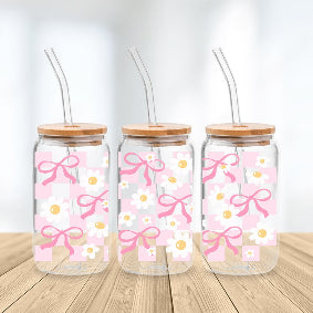 * NEW SIZE * UV DTF Transfer Wrap / Decal - LIB045 Bows and Flowers