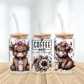 * NEW SIZE * UV DTF Transfer Wrap / Decal - LIB052 Coffee Mode