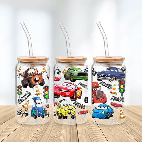 * NEW SIZE * UV DTF Transfer Wrap / Decal - LIB058 Cars