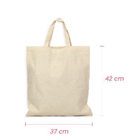 Natural Calico Cotton Bag 37cm x 42cm Short Handles