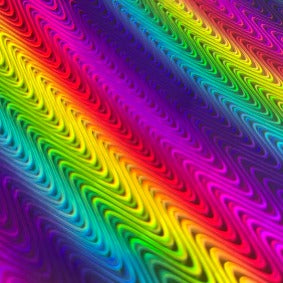 Euro Holographic - Rainbow Wave 30cm x 1m