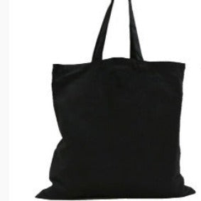 Black Calico Cotton Bag 37cm x 42cm short handles