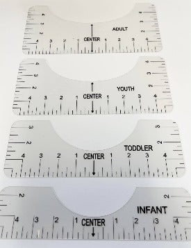 T-Shirt Alignment Guide / Ruler - Pack of 4