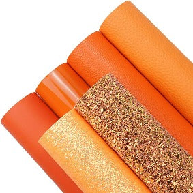 Faux Leather Colour Pack - The Oranges x 6 sheets