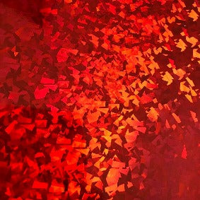 Euro Holographic - Red Confetti 30cm x 20cm