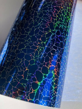 Euro Holographic - Stone Blue 30cm x 1m