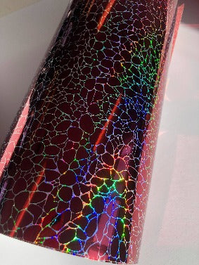 Euro Holographic - Stone Red 30cm x 1m